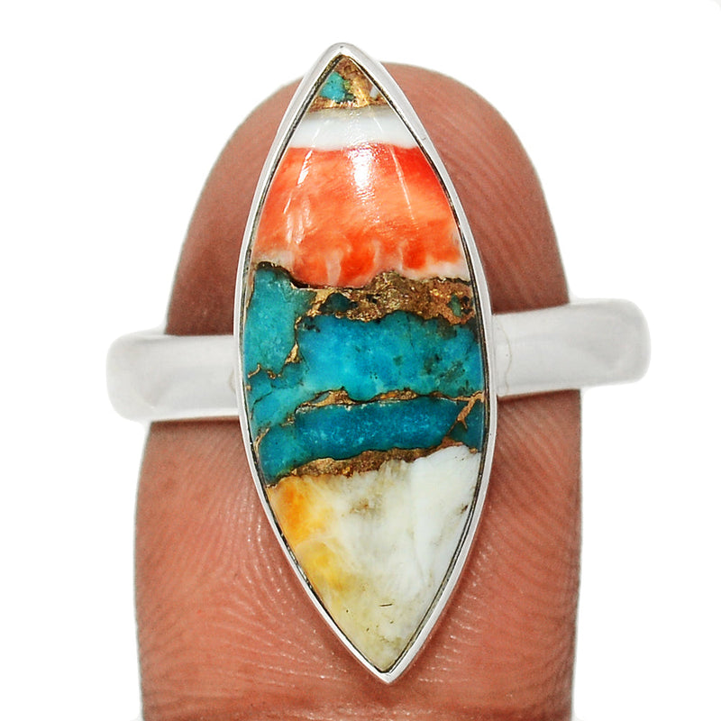 Spiny Oyster Arizona Turquoise Ring - SOTR2039