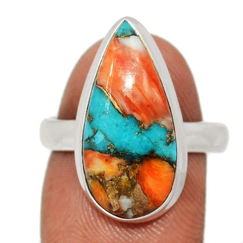 Spiny Oyster Arizona Turquoise Ring - SOTR2045