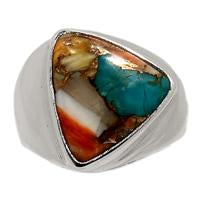 Spiny Oyster Arizona Turquoise Ring - SOTR845