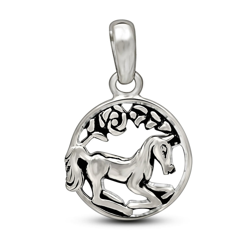 0.7" Celtic Horse Silver Jewelry Pendants - SPJ2011