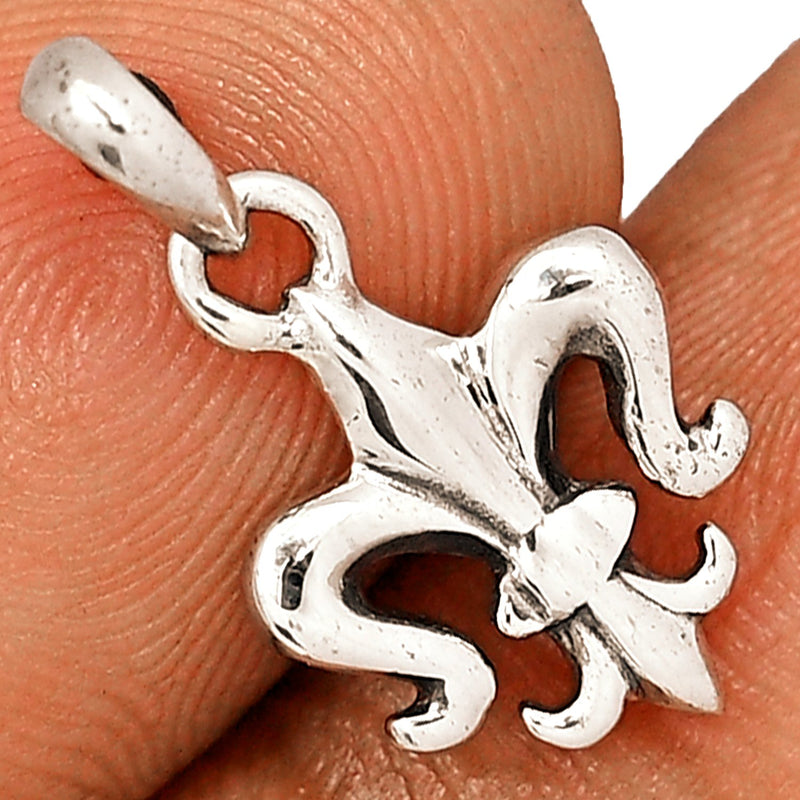 0.8" Fleur De Lis Silver Jewelry Pendants - SPJ2019