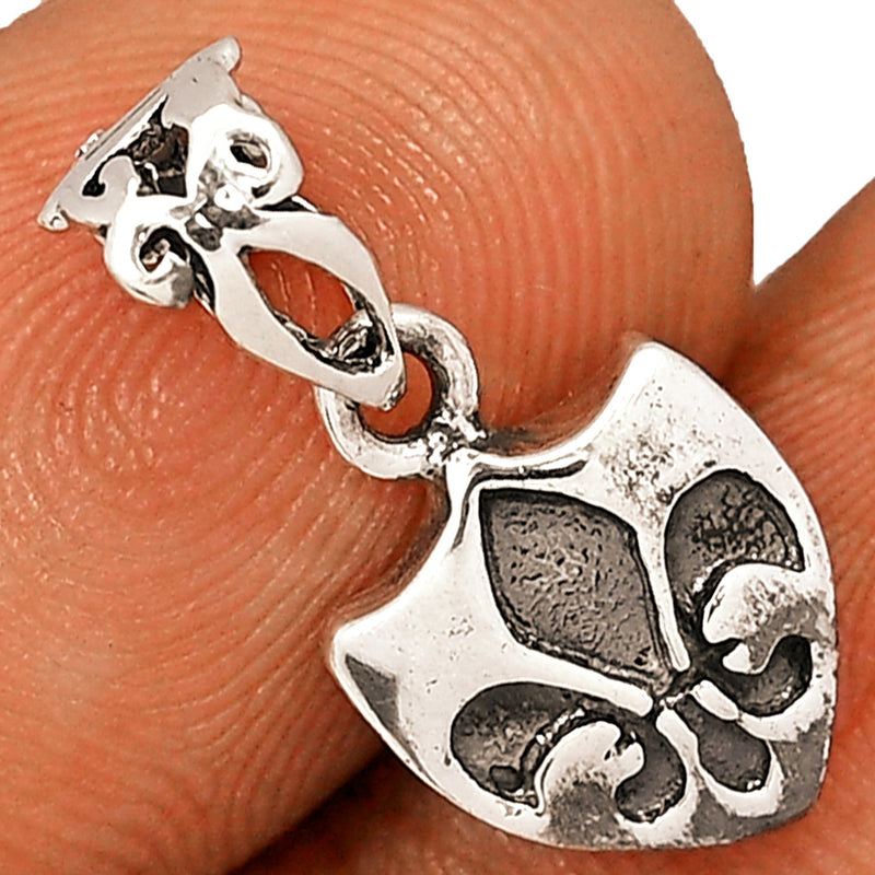 0.8" Fleur De Lis Silver Jewelry Pendants - SPJ2025