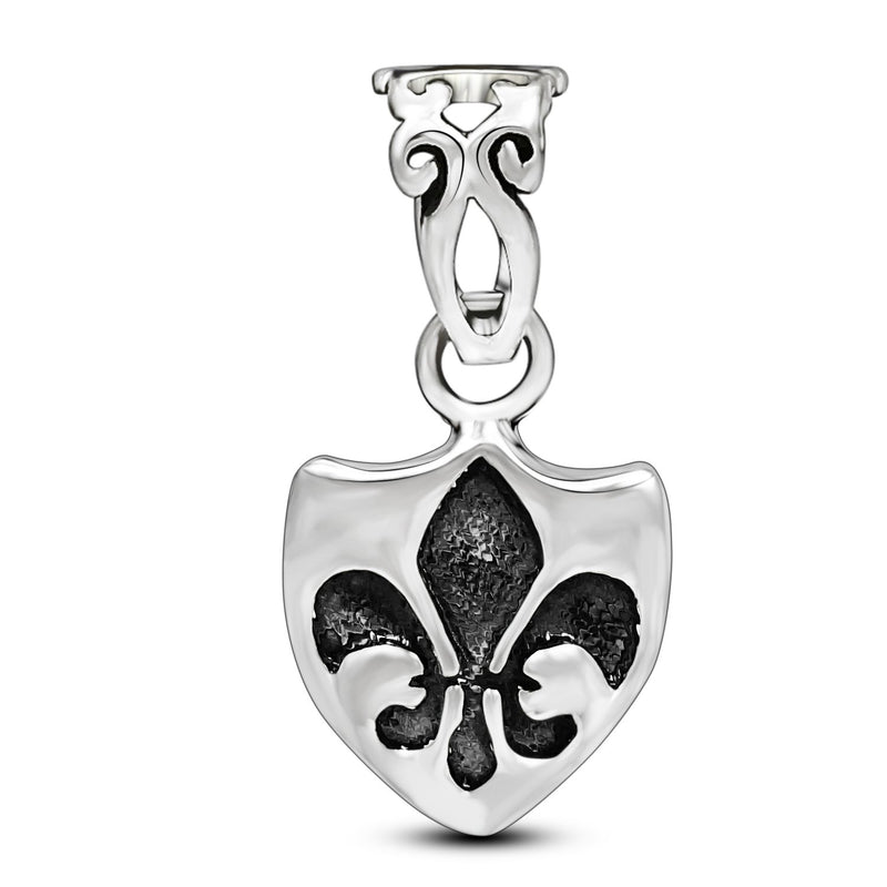 0.8" Fleur De Lis Silver Jewelry Pendants - SPJ2025