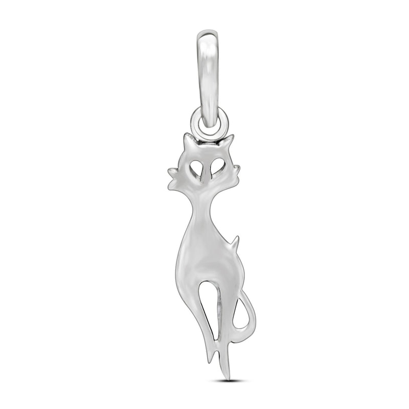 1.1" Cat Silver Jewelry Pendants - SPJ2034