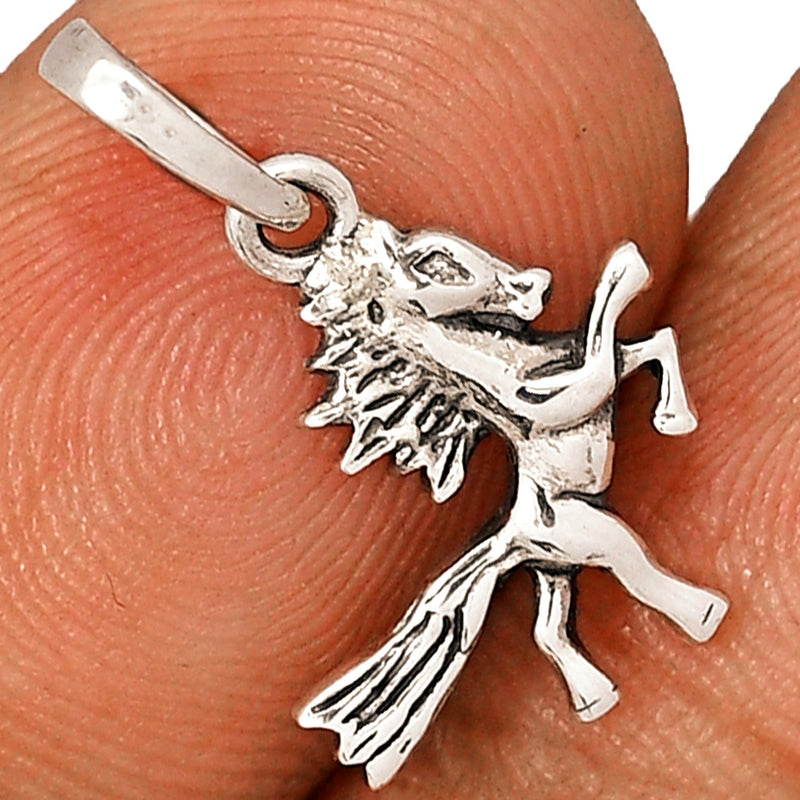 0.8" Pegasus / Flying Horse Silver Jewelry Pendants - SPJ2047