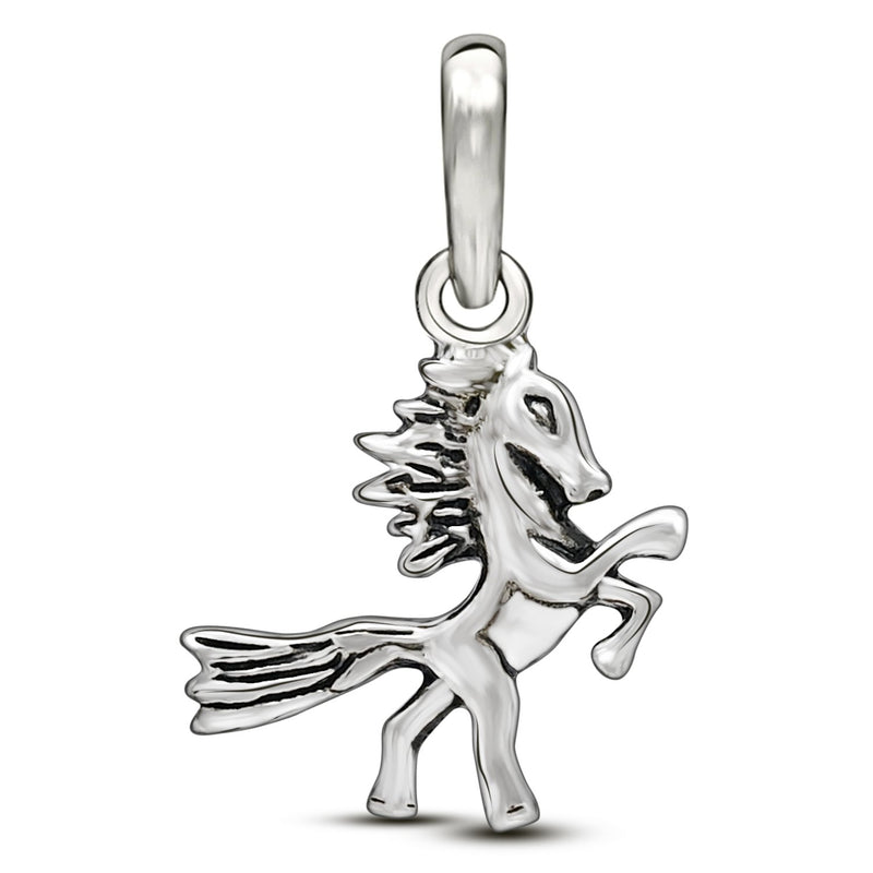 0.8" Pegasus / Flying Horse Silver Jewelry Pendants - SPJ2047