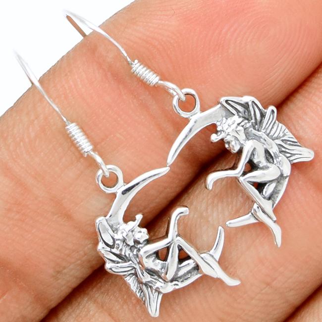 1.3" Moon Fairy Silver Jewelry - SPJ2052