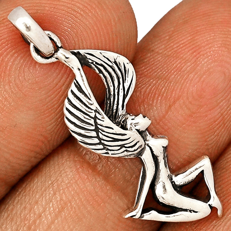 1.5" Fairy Silver Jewelry Pendants - SPJ2053