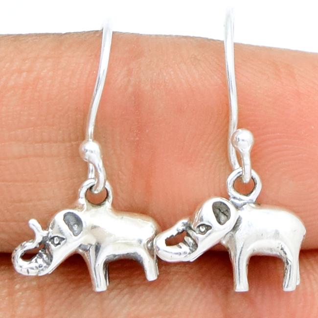 1" Elephant Silver Jewelry - SPJ2076