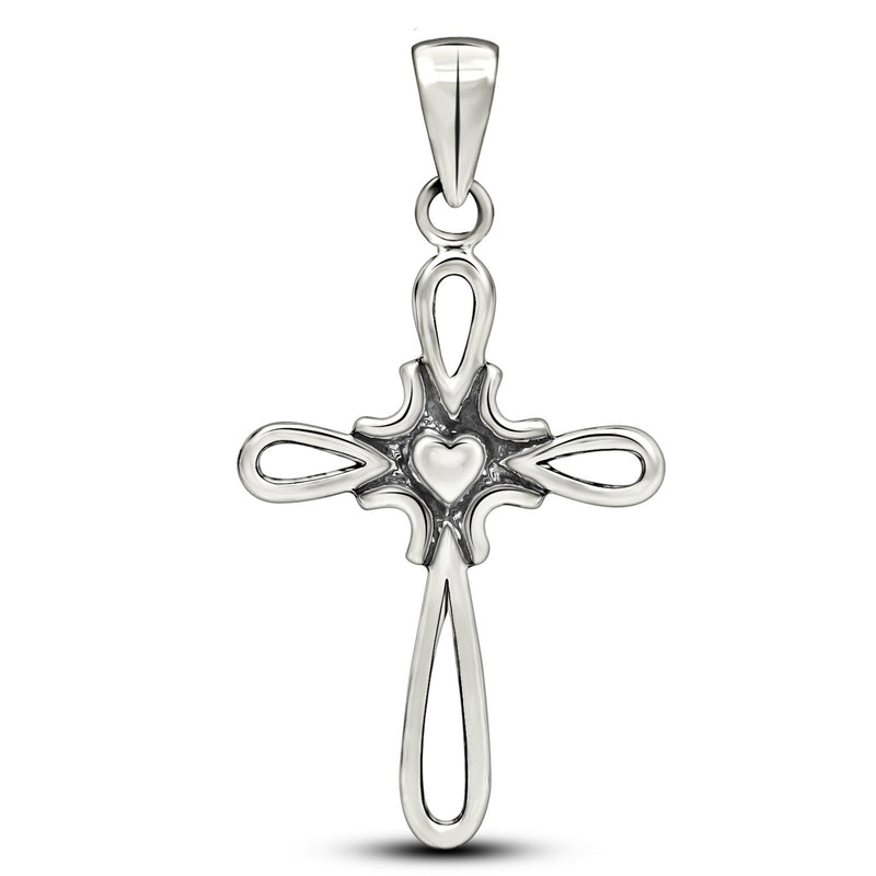1.6" Cross Silver Jewelry Pendants - SPJ2086