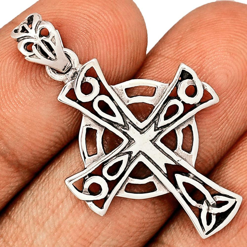 1.5" Cross Silver Jewelry Pendants - SPJ2087