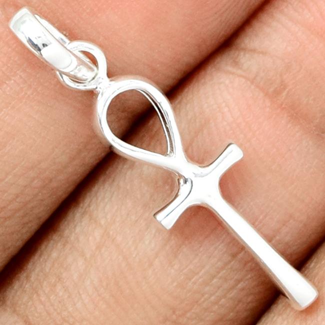 1.2" Ankh Cross Silver Jewelry Pendants - SPJ2096