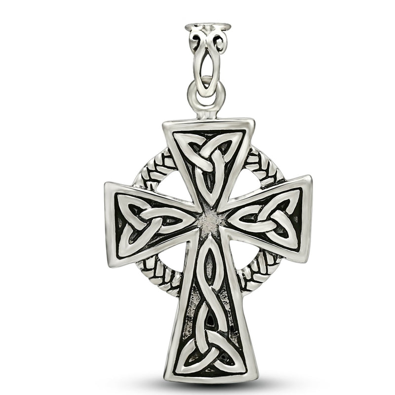 1.6" Celtic Cross Silver Jewelry Pendants - SPJ2098