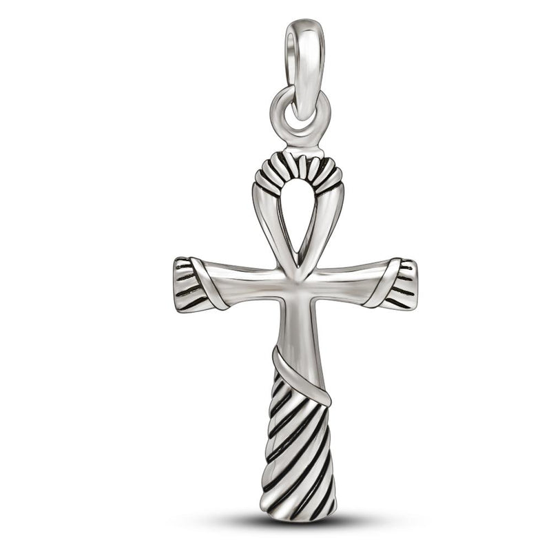 1.5" Ankh Cross Silver Jewelry Pendants - SPJ2107