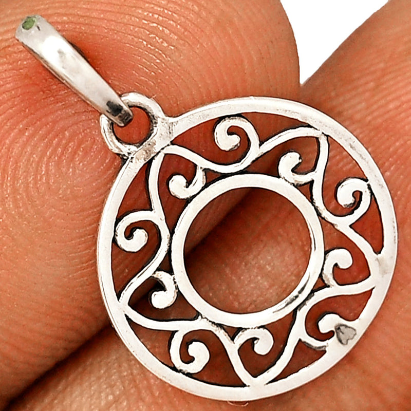 1" Plain Silver Jewelry Pendants - SPJ2120