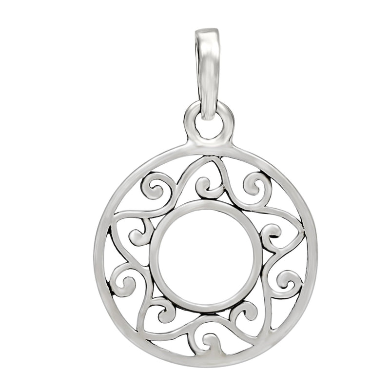1" Plain Silver Jewelry Pendants - SPJ2120