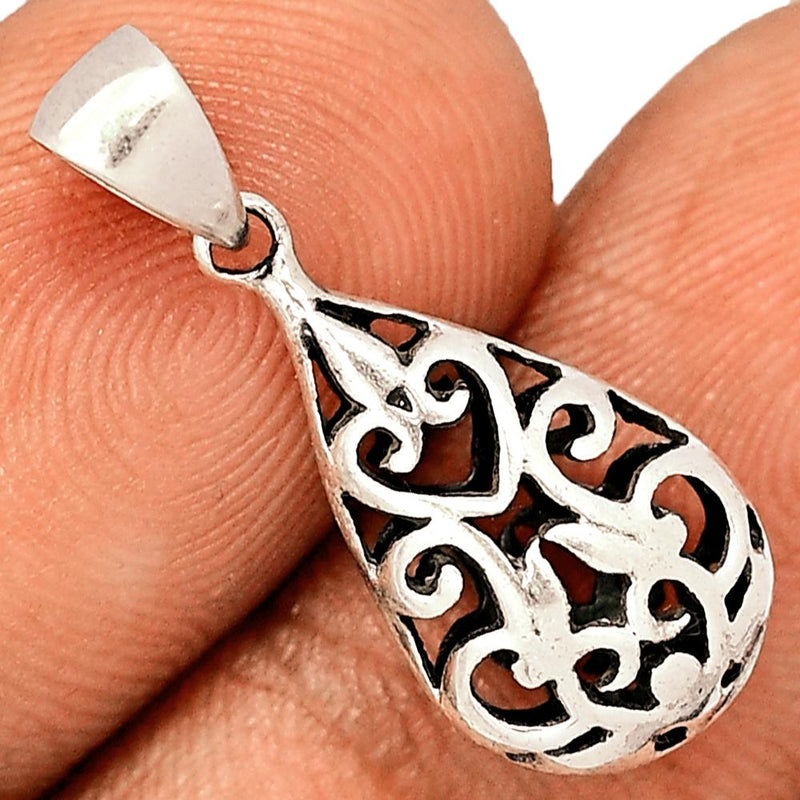 1" Plain Silver Jewelry Pendants - SPJ2128