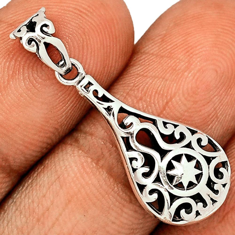 1.2" Plain Silver Jewelry Pendants - SPJ2140