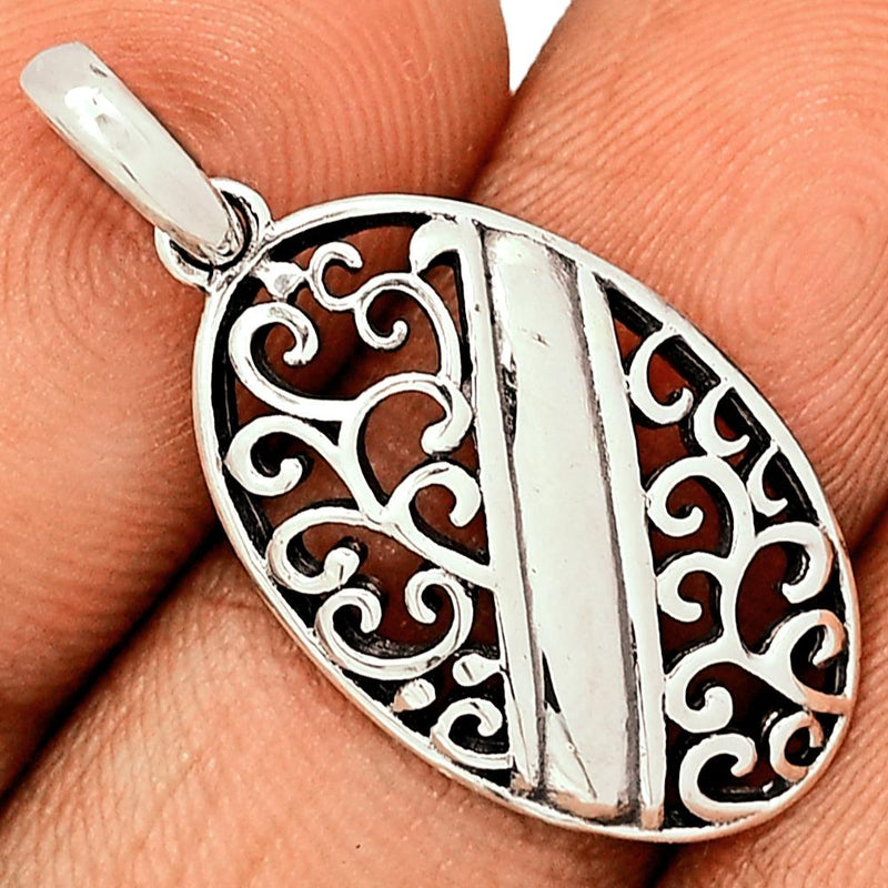 1.4" Plain Silver Jewelry Pendants - SPJ2142