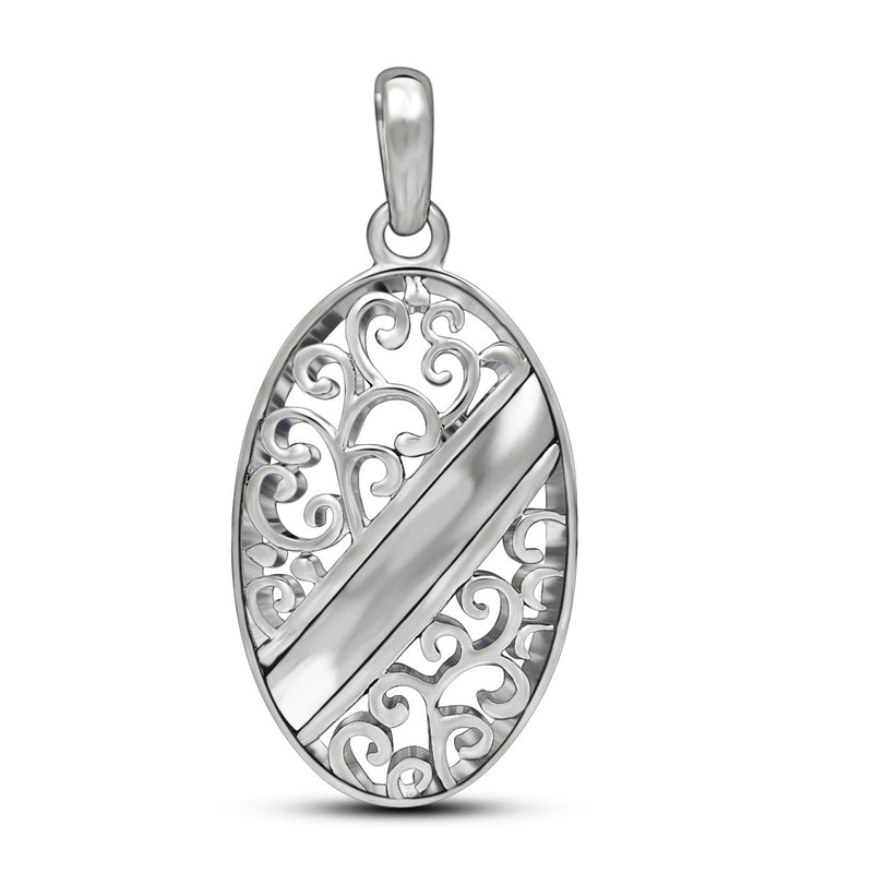 1.4" Plain Silver Jewelry Pendants - SPJ2142
