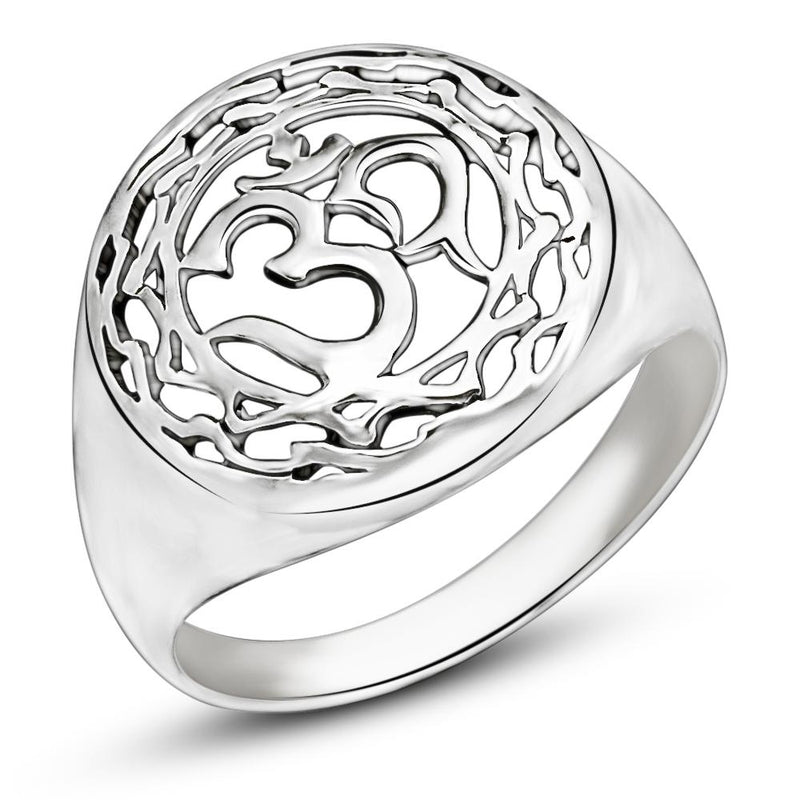 Celtic Om Silver Jewelry Ring - SPJ2153