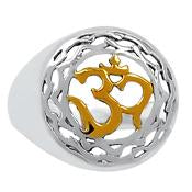 Celtic Om Silver Jewelry Ring - SPJ2153A