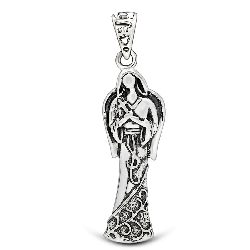 1.6" Mary Mother Of Jesus Silver Jewelry Pendants - SPJ2169
