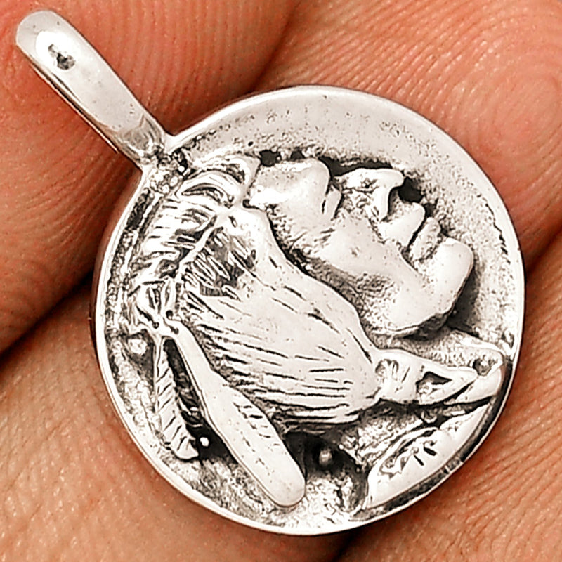 1" Plain Silver Jewelry Pendants - SPJ2177