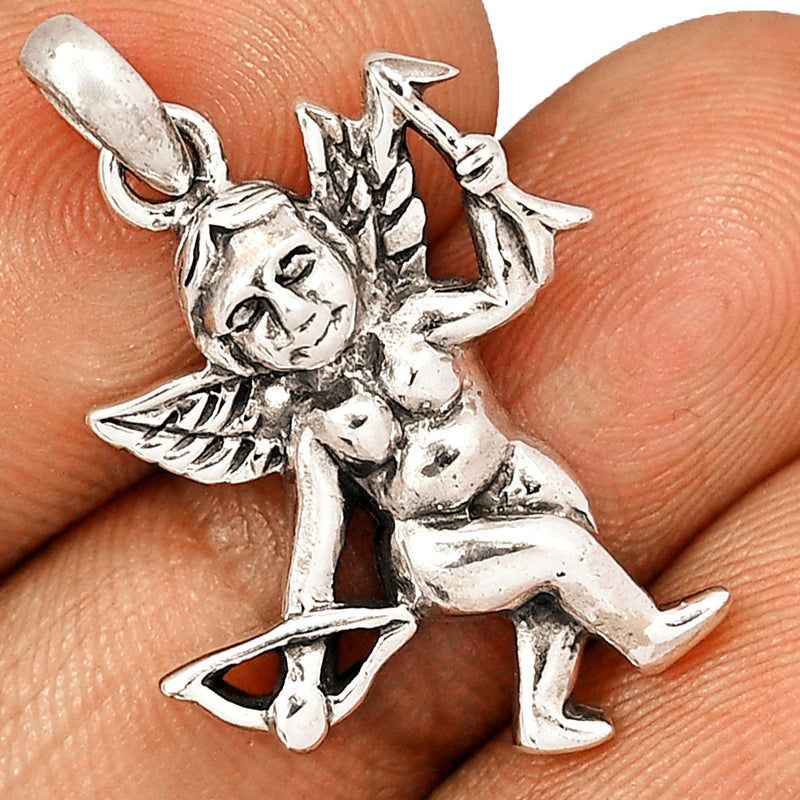 1.2" Cupid Silver Jewelry Pendants - SPJ2185