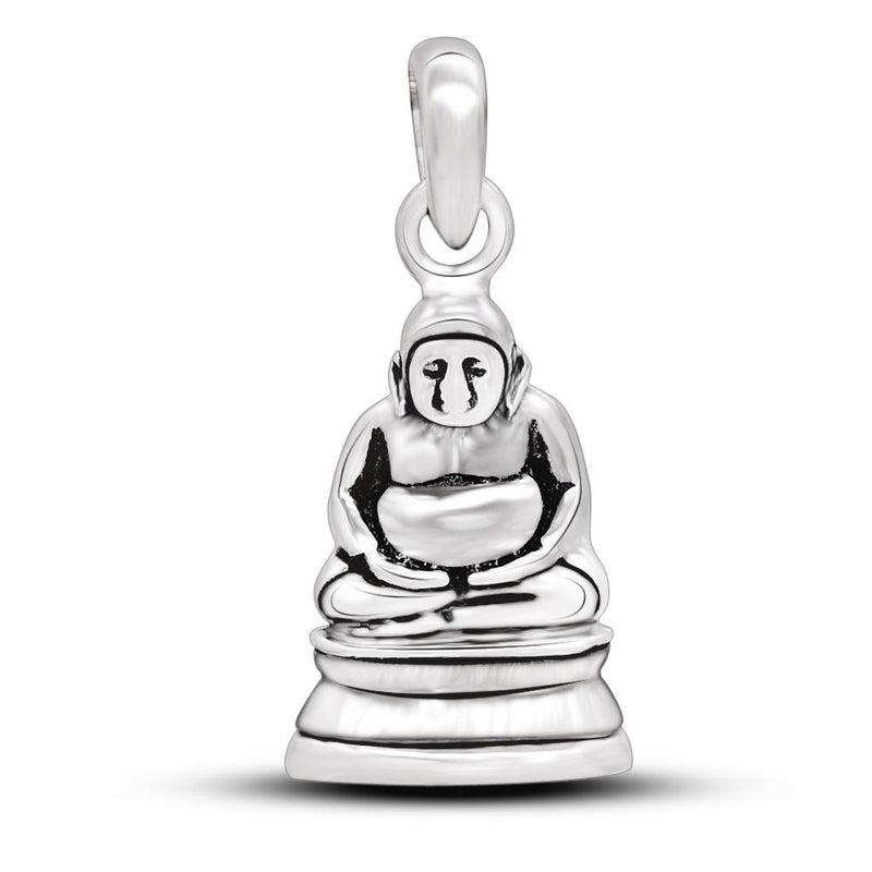 1" Laughing Buddha Silver Jewelry Pendants - SPJ2192