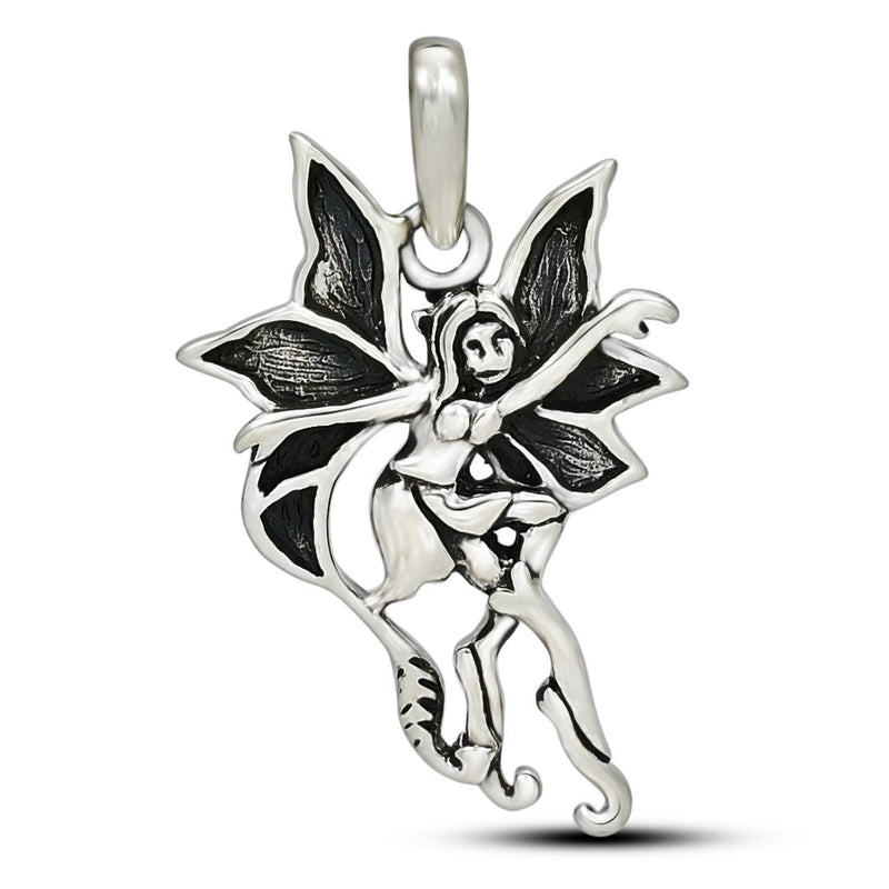 1.2" Fairy Silver Jewelry Pendants - SPJ2195