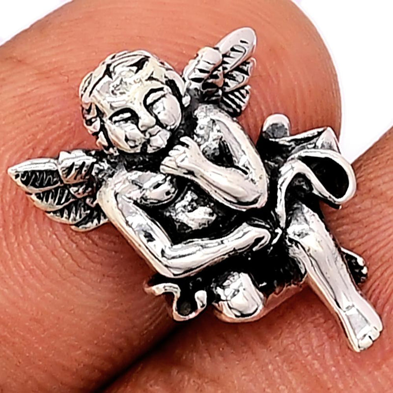 0.7" Cherub Silver Jewelry Pendants - SPJ2196