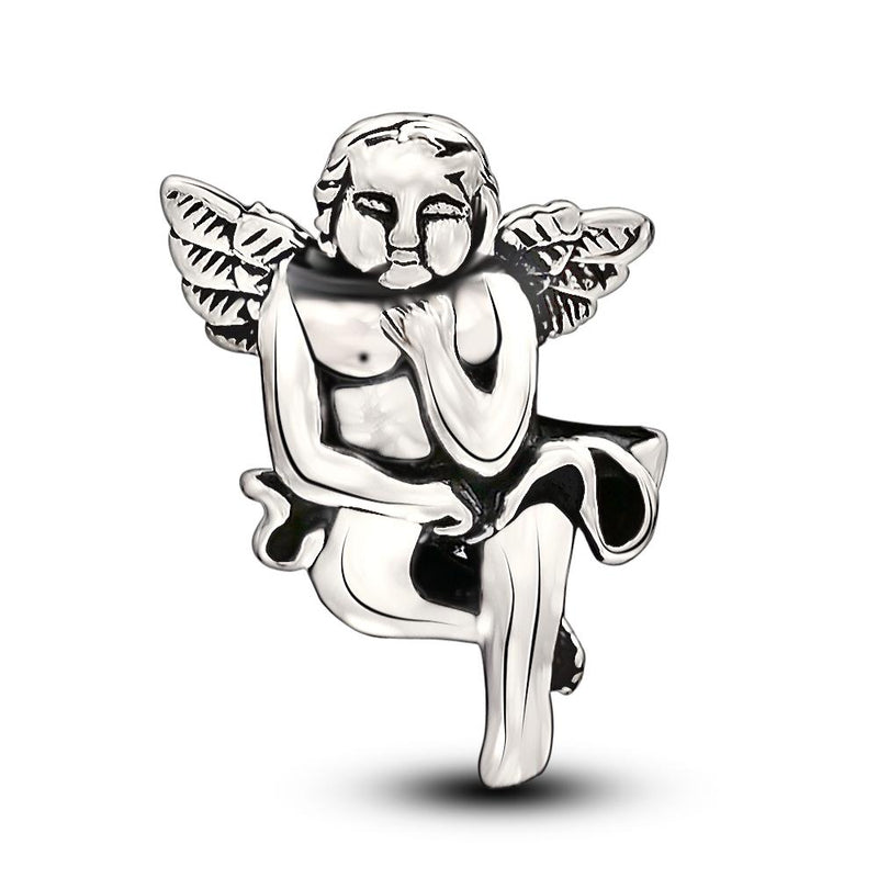 0.7" Cherub Silver Jewelry Pendants - SPJ2196