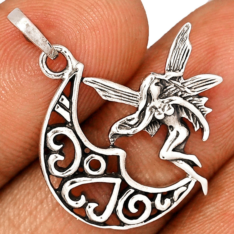 1.2" Fairy Silver Jewelry Pendants - SPJ2197