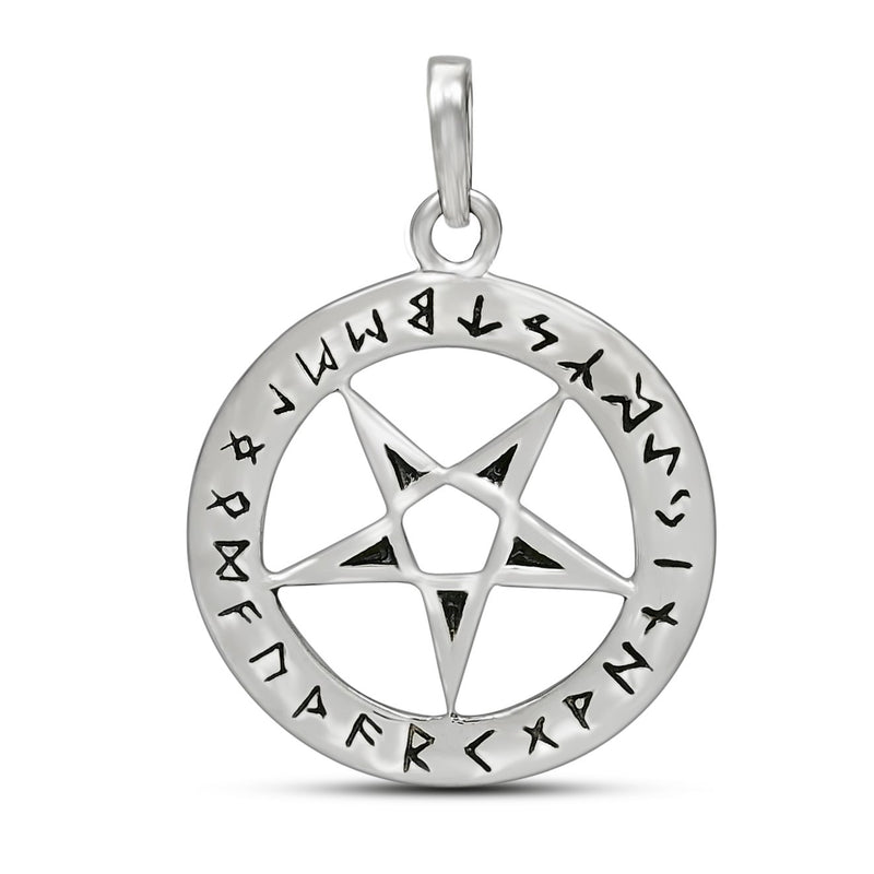 1.2" Pentaclen Pentagram Silver Jewelry Pendants - SPJ2199