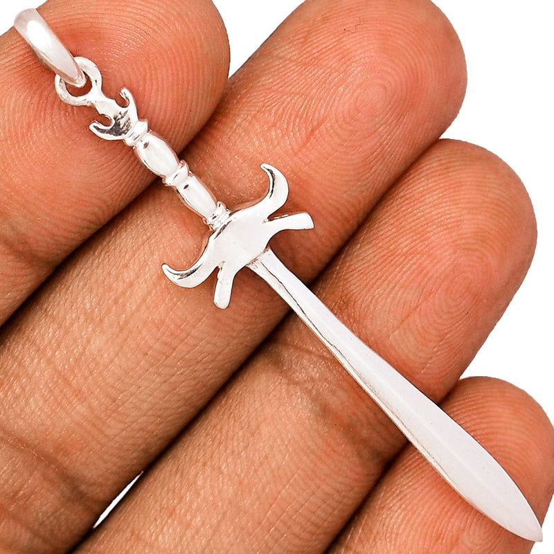 2.5" Sword Silver Jewelry Pendants - SPJ2203