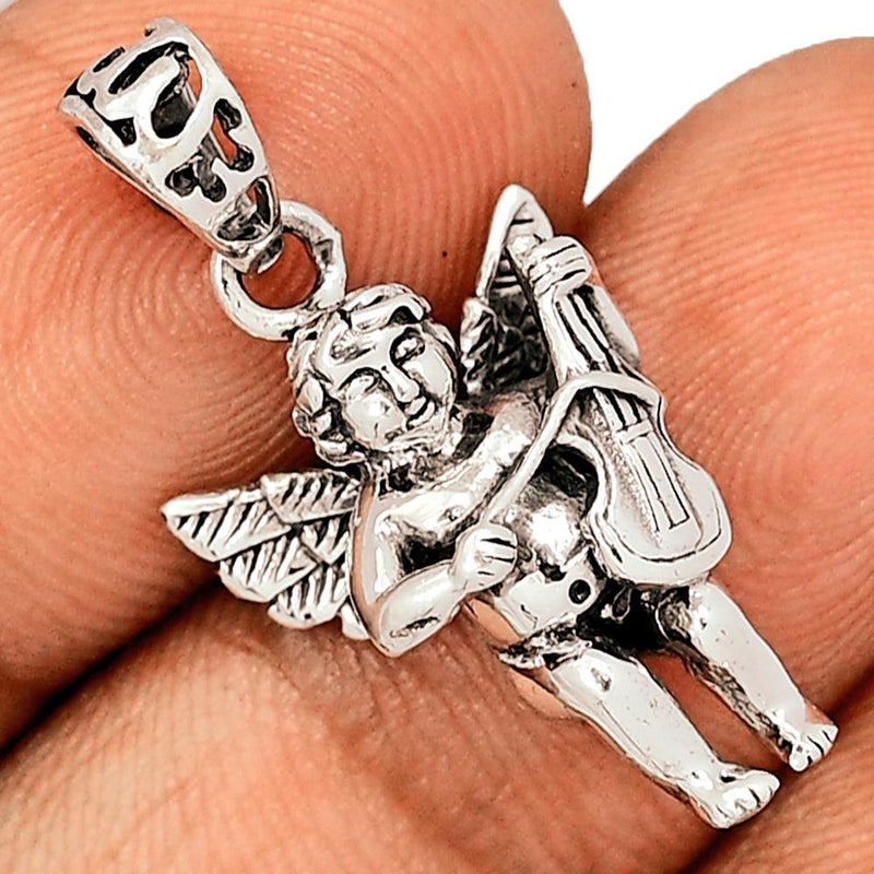 1.1" Cherub Silver Jewelry Pendants - SPJ2207