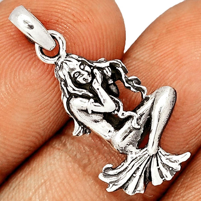 1.1" Bashful Fairy Silver Jewelry Pendants - SPJ2211