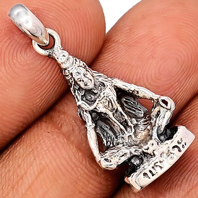 1.2" Hindu Lord Shiva Silver Jewelry Pendants - SPJ2212