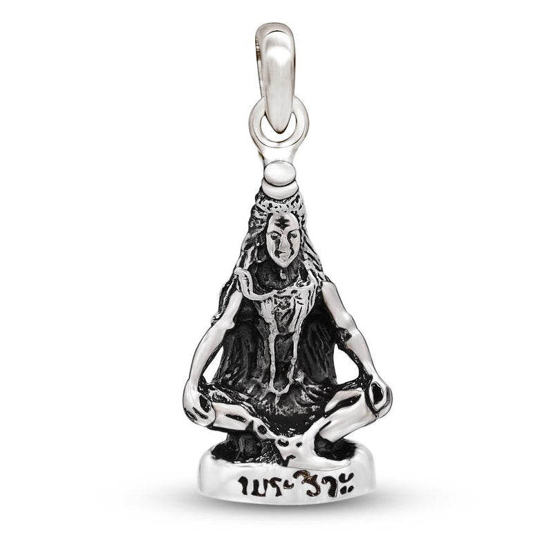 1.2" Hindu Lord Shiva Silver Jewelry Pendants - SPJ2212