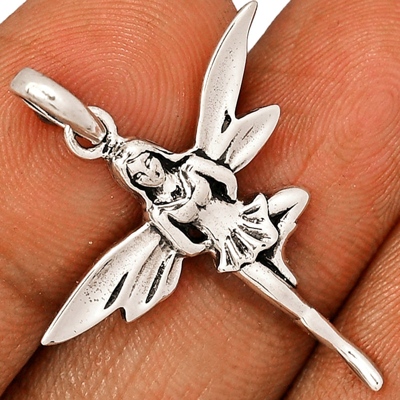 1.3" Fairy Silver Jewelry Pendants - SPJ2213