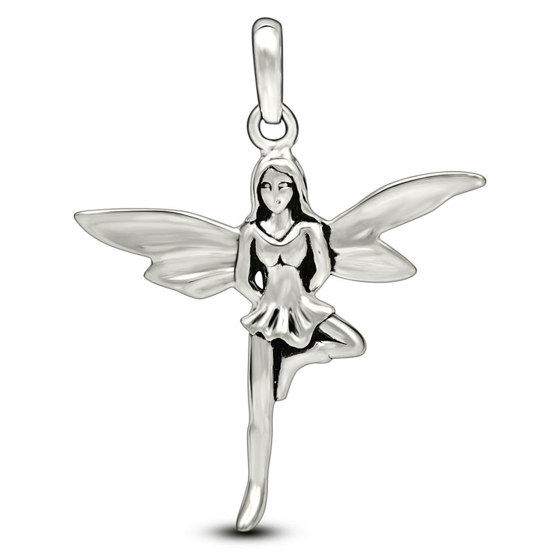 1.3" Fairy Silver Jewelry Pendants - SPJ2213