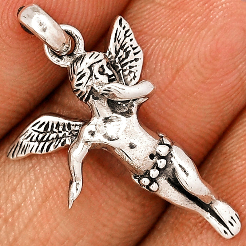 1.2" Cherub Silver Jewelry Pendants - SPJ2217