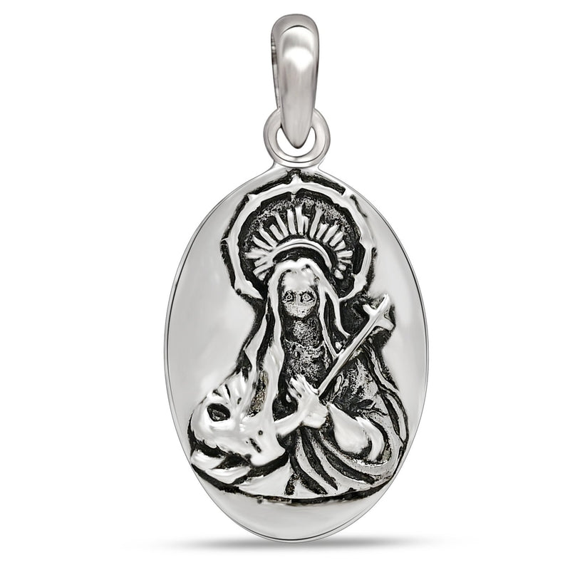 1.1" Mary Mother Of Jesus Silver Jewelry Pendants - SPJ2222
