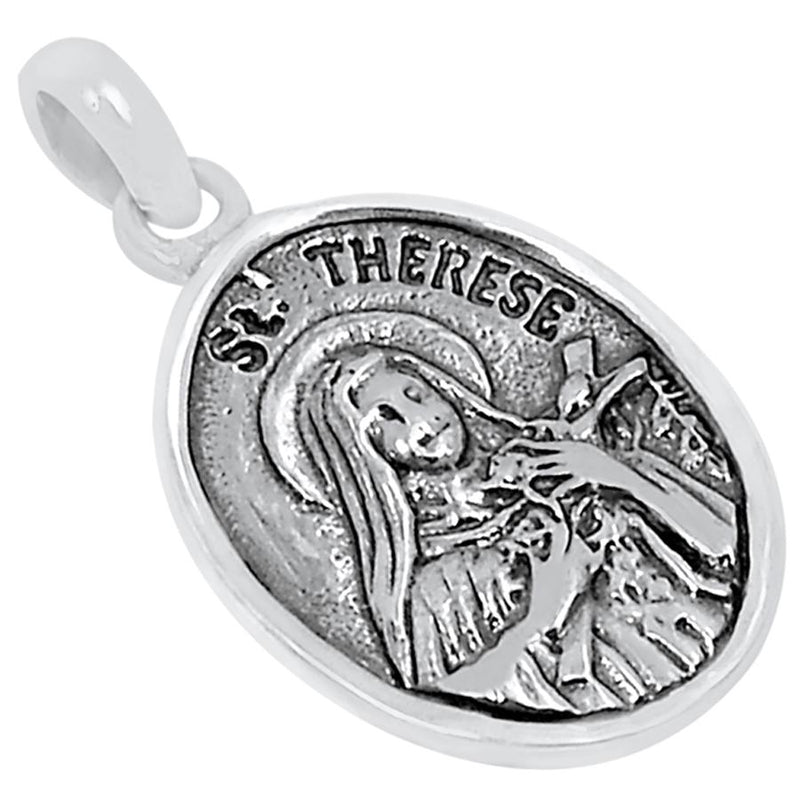 1.2" St. Therese Of Lisieux Silver Jewelry Pendants - SPJ2226