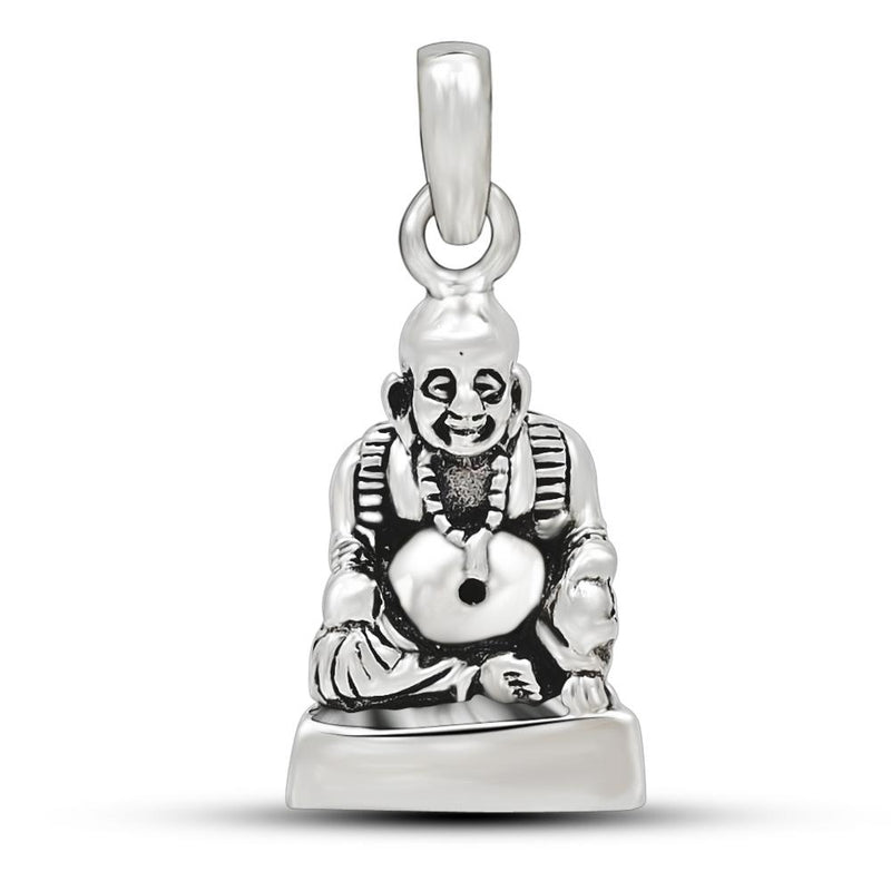 1" Laughing Buddha Silver Jewelry Pendants - SPJ2228