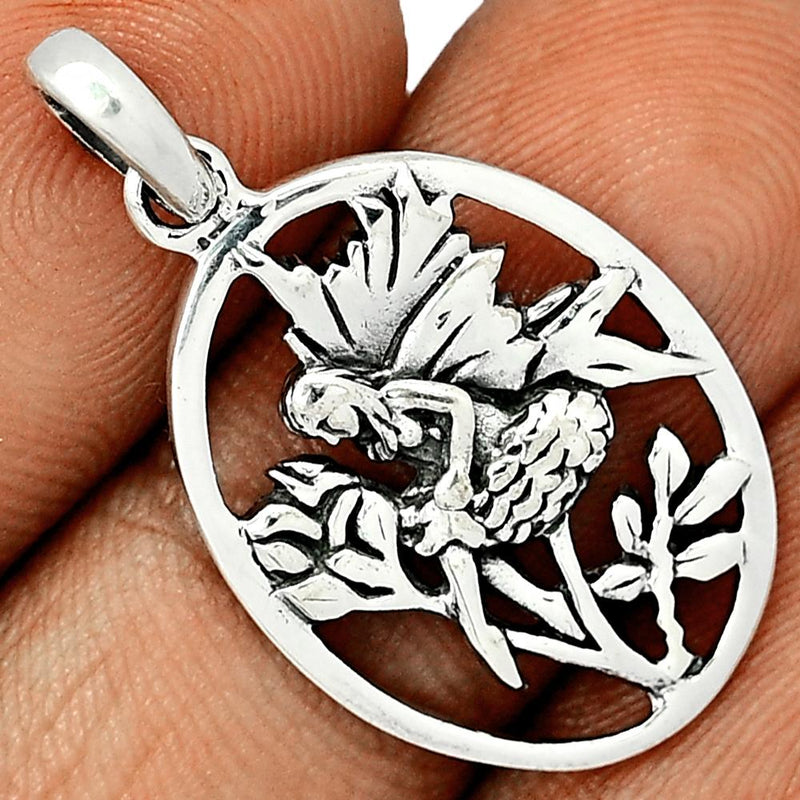1.2" Roze Red Fairy Silver Jewelry Pendants - SPJ2232