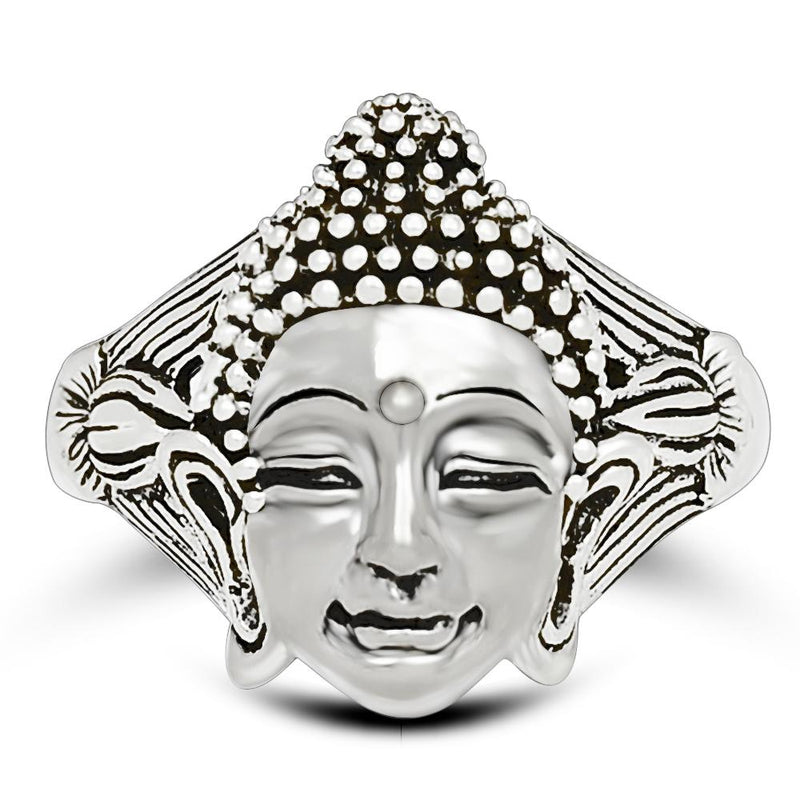 Shakyamuni Buddha Silver Jewelry Ring - SPJ2277