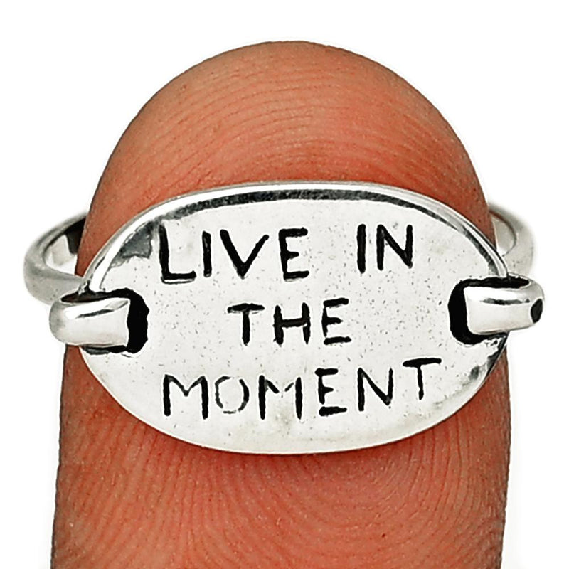 Live In The Moment - Silver Ring - SPJ2280
