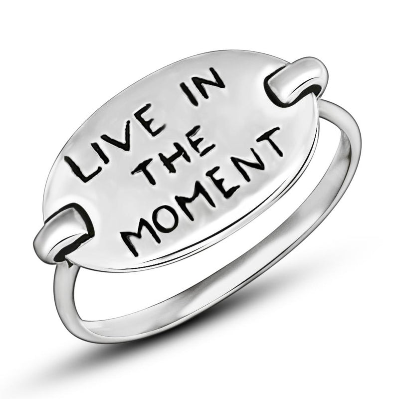 Live In The Moment - Silver Ring - SPJ2280